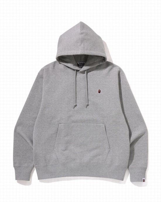 Bape Ape Head One Point Relaxed Fit Pullover Mikiny S Kapucňou Panske Siva | SK-7432