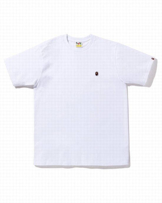 Bape Ape Head One Point Tricko Panske Biele | SK-1479