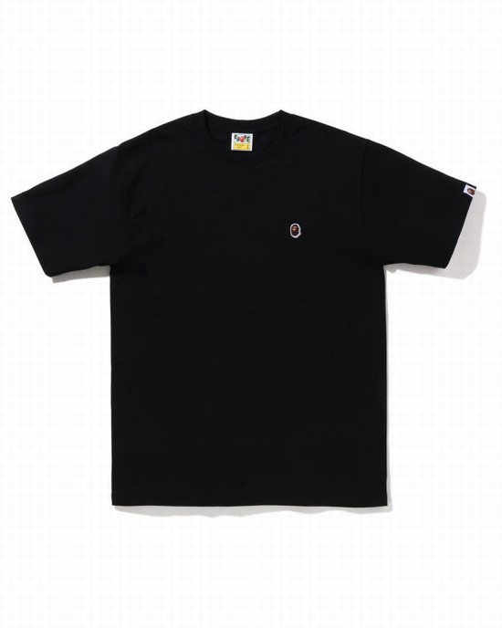 Bape Ape Head One Point Tricko Panske Čierne | SK-9107