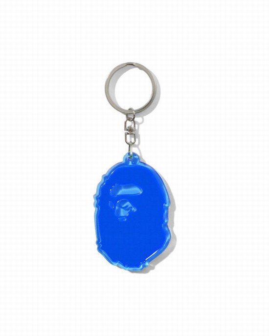 Bape Ape Head Reflective Krúžky na kľúče Panske Modre | SK-7420