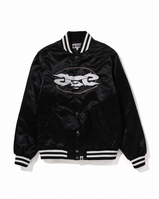 Bape Ape Relaxed Fit Nylon Varsity Bundy Panske Čierne | SK-1269