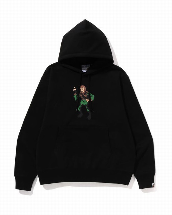 Bape Ape Relaxed Fit Pullover Mikiny S Kapucňou Panske Čierne | SK-0754