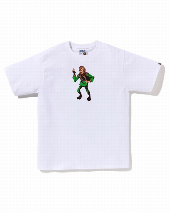 Bape Ape Tricko Panske Biele | SK-5670