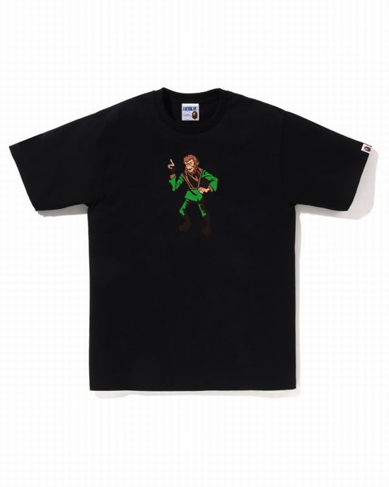 Bape Ape Tricko Panske Čierne | SK-9714