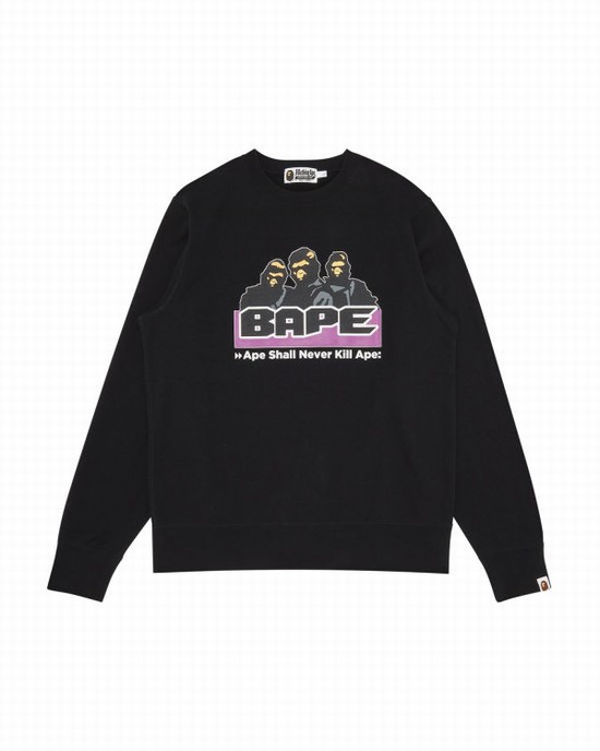 Bape Archive Crewneck Mikiny Panske Čierne | SK-0726