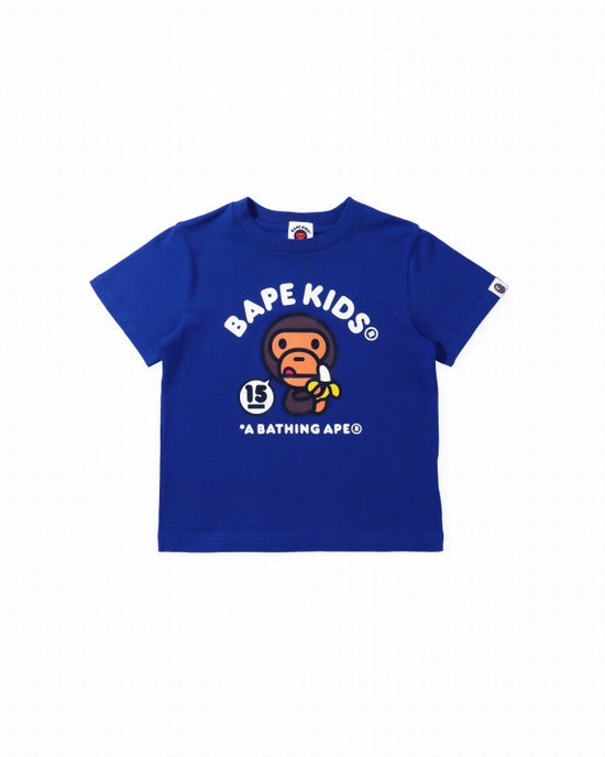 Bape BK15TH Anniversay Milo Tricko Detske Modre | SK-0641