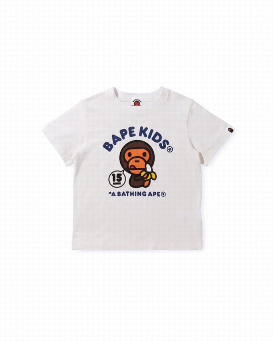 Bape BK15TH Anniversay Milo Tricko Detske Biele | SK-3704