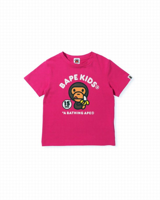 Bape BK15TH Anniversay Milo Tricko Detske Ruzove | SK-5720