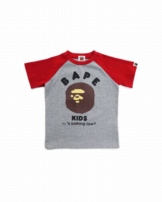 Bape BK15th Anniversary Ape Head Tricko Detske Siva | SK-4932
