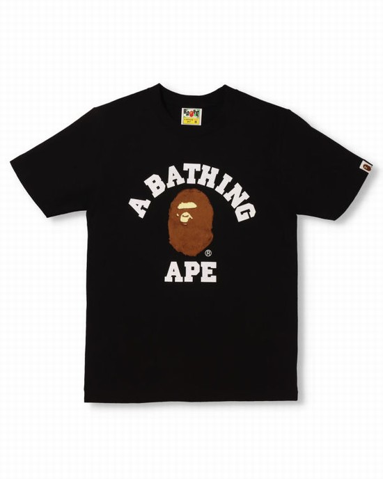 Bape BOA College Tricko Damske Čierne | SK-6704