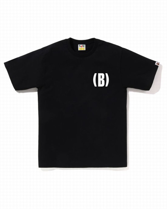 Bape B One Point Tricko Panske Čierne | SK-7851