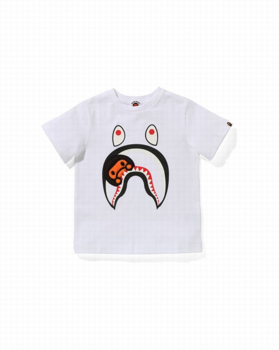 Bape Boa Fleece Milo Shark Tricko Detske Biele | SK-2739