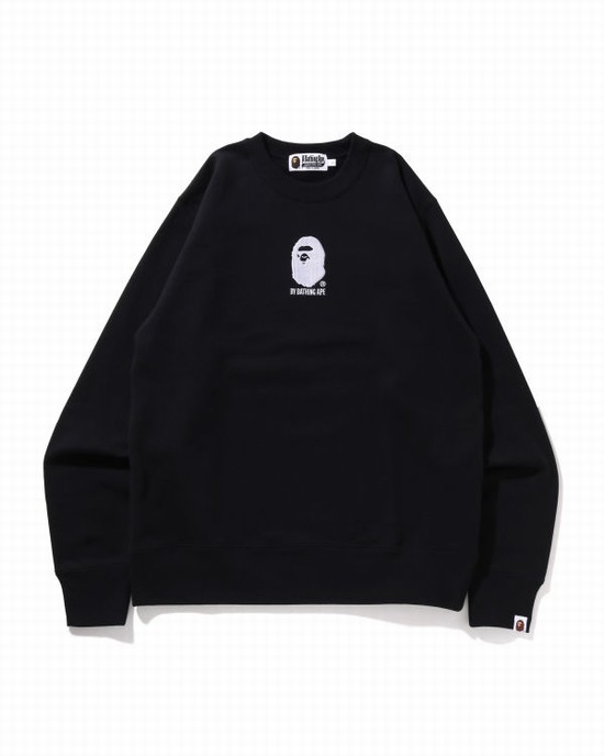 Bape By Bathing Ape Embroidery Mikiny Panske Čierne | SK-0563