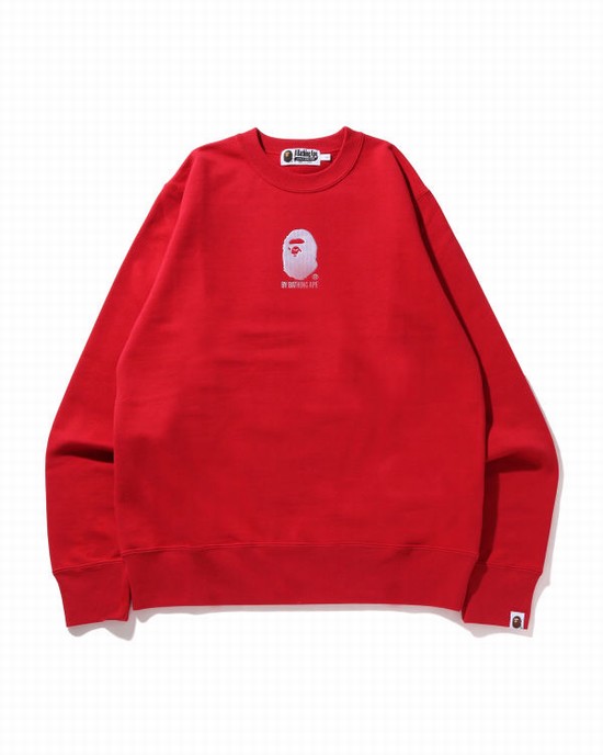 Bape By Bathing Ape Embroidery Mikiny Panske Svetlo Červené | SK-1946