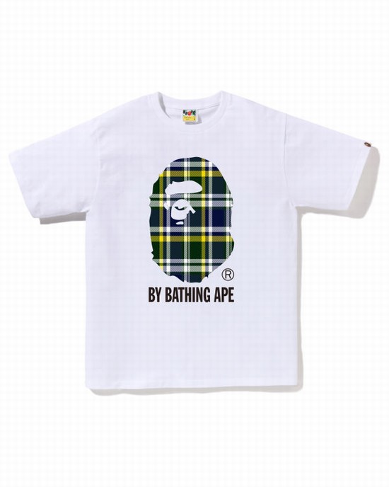 Bape Check By Bathing Ape Tricko Panske Biele | SK-3065