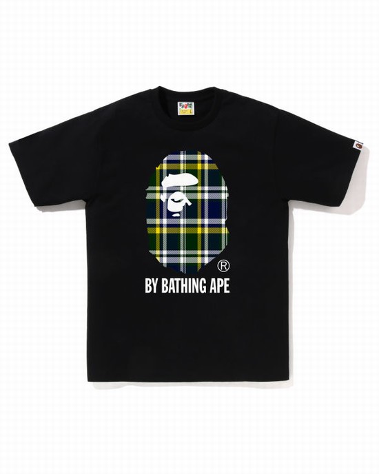 Bape Check By Bathing Ape Tricko Panske Čierne | SK-8271