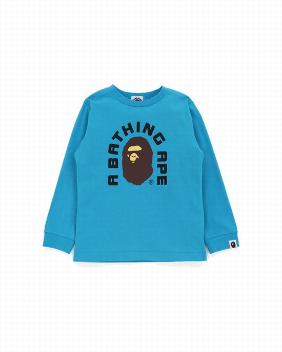 Bape College 2020 Tricko Detske Modre | SK-8943