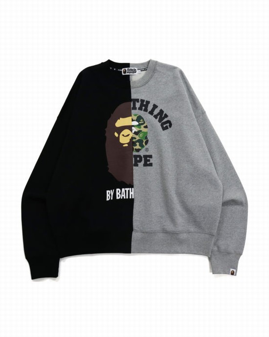 Bape College & By Bathing Loose Fit Mikiny Panske Čierne | SK-3461