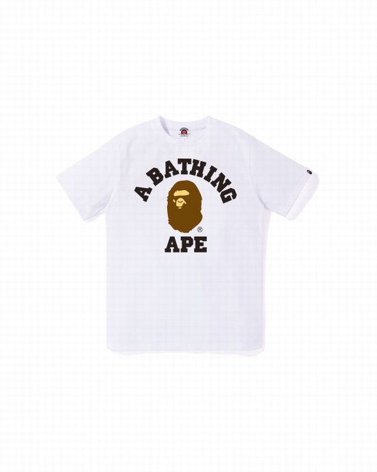 Bape College Jr Tricko Detske Biele | SK-9803