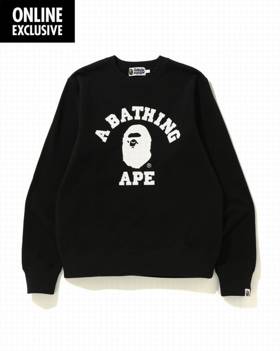 Bape College Mikiny Panske Čierne | SK-7210