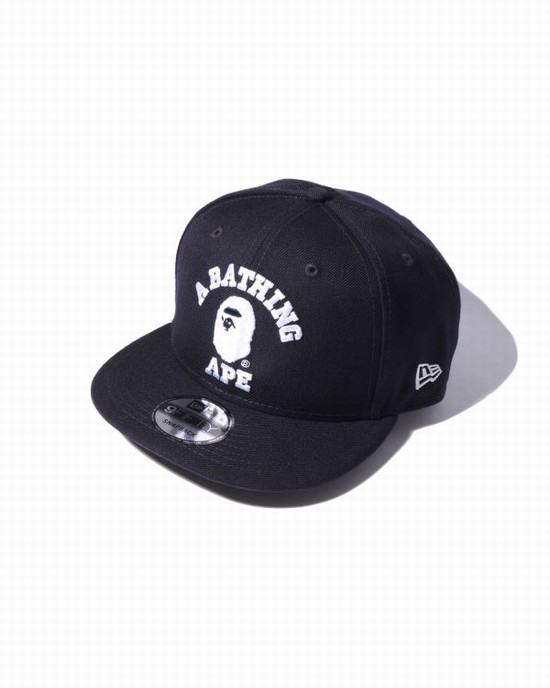 Bape College New Era Snap Back Caps Panske Námornícka Modrá Modre | SK-7526