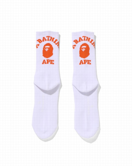 Bape College Ponozky Panske Oranžové | SK-7152