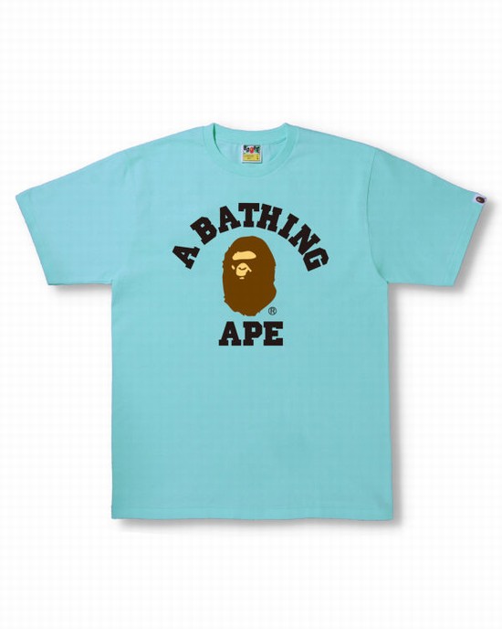 Bape College Tricko Panske Modre | SK-1396
