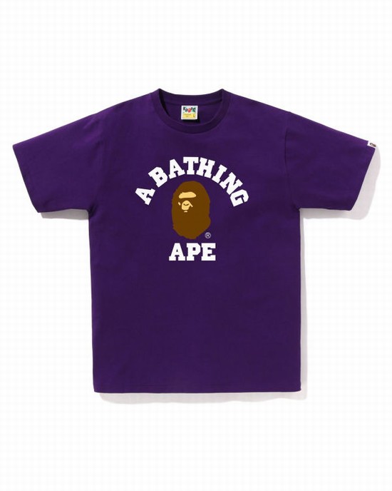Bape College Tricko Panske Nachový | SK-1397
