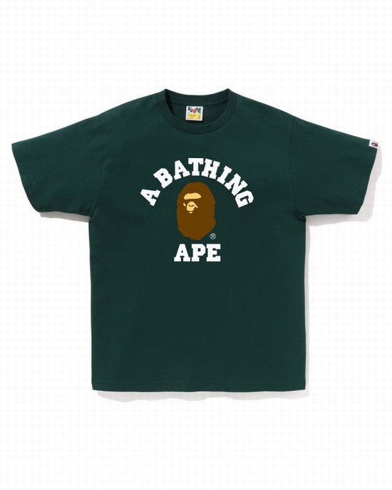 Bape College Tricko Panske Zelene | SK-8167