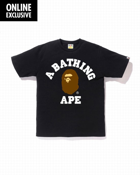Bape College Tricko Panske Čierne | SK-9021