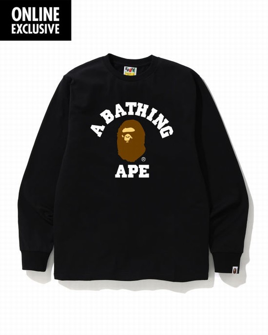 Bape College logo Tricko Panske Čierne | SK-8732