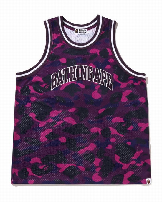 Bape Color Camo Basketball Tricko Panske Nachový | SK-8765