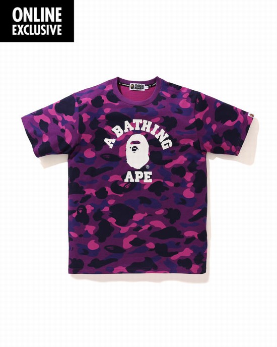 Bape Color Camo College Tricko Panske Nachový | SK-3849