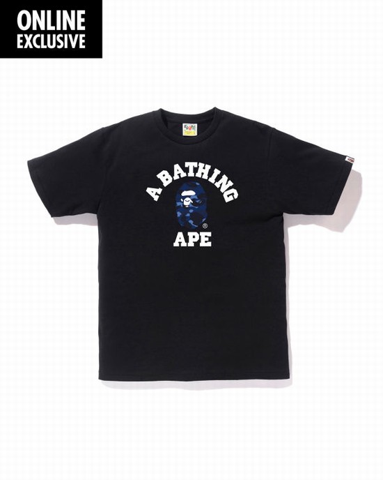 Bape Color Camo College Tricko Panske Námornícka Modrá Modre | SK-6245