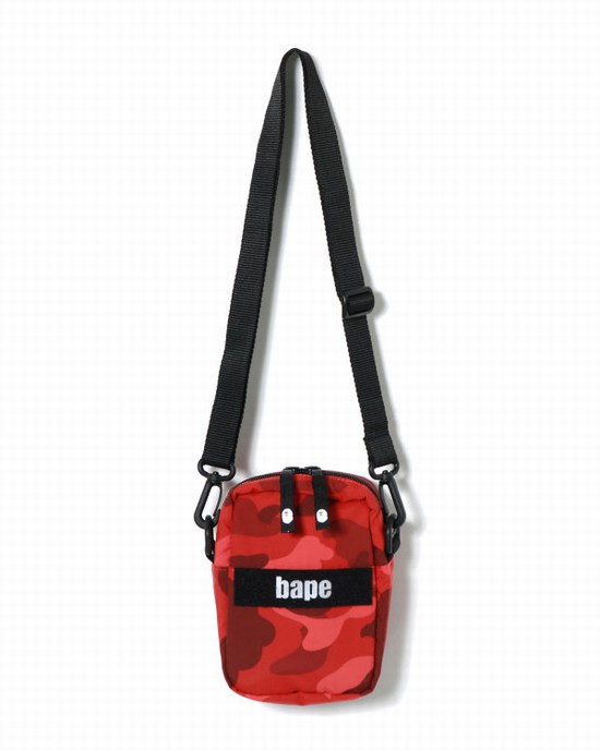 Bape Color Camo Military Taška Cez Rameno Panske Svetlo Červené | SK-2167