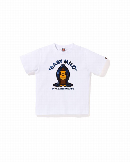 Bape Color Camo Milo Tricko Detske Biele | SK-3748