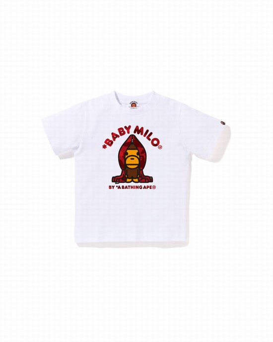Bape Color Camo Milo Tricko Detske Biele | SK-7953