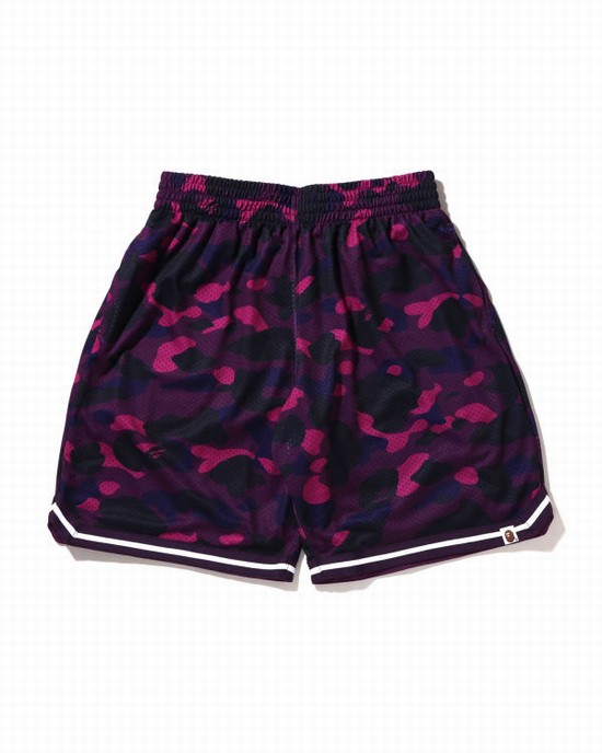 Bape Color Camo Siroke Topanky Fit Basketball Sortky Panske Nachový | SK-3765