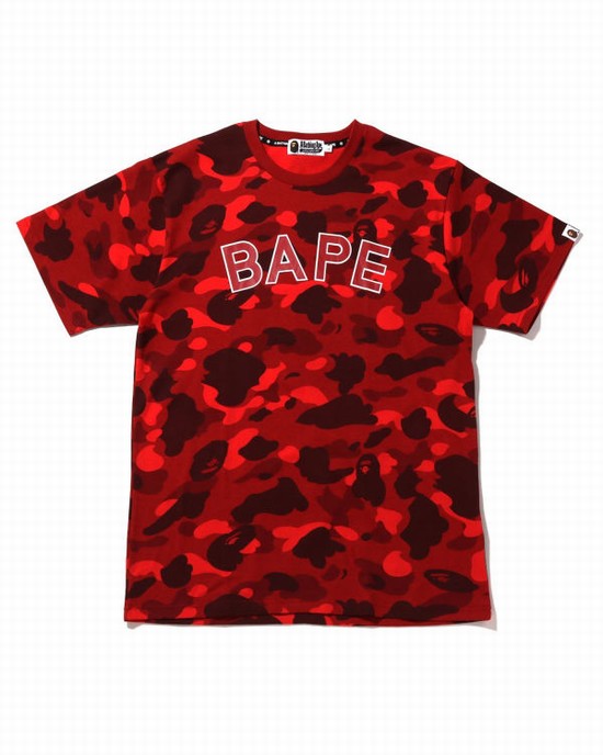Bape Color Camo Tricko Panske Svetlo Červené | SK-8753