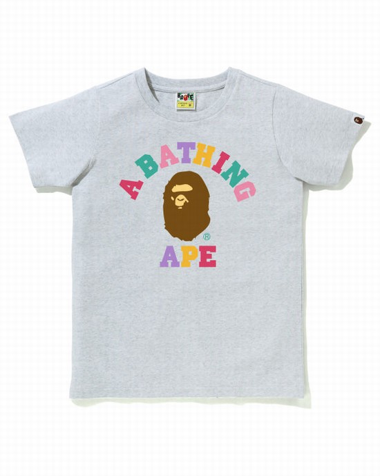 Bape Colors College Tricko Damske Siva | SK-2301