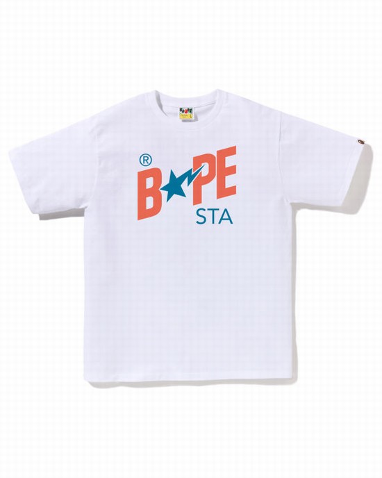 Bape Colors STA Logo Tricko Panske Biele | SK-0649