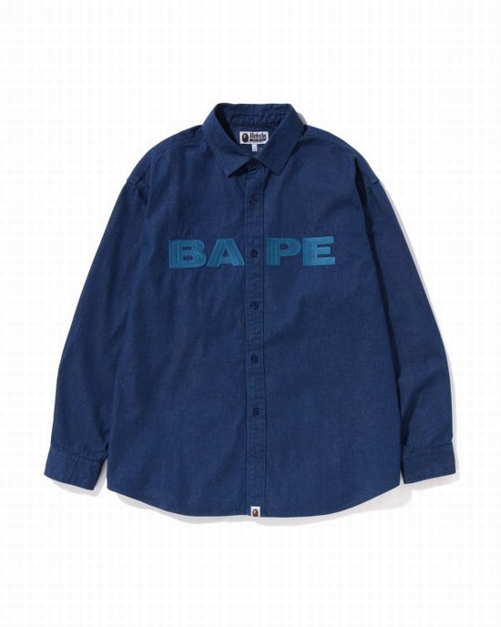 Bape Denim Loose Fit Kosele Panske Námornícka Modrá Modre | SK-5714