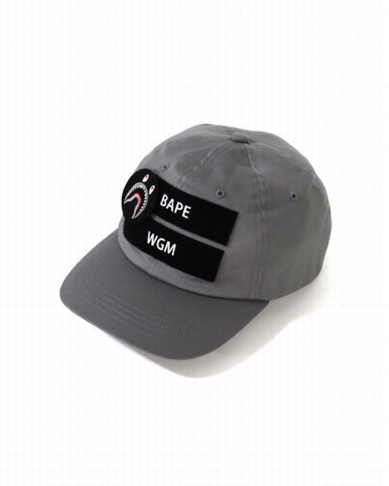 Bape Detachable Shark Patch Caps Panske Siva | SK-4812