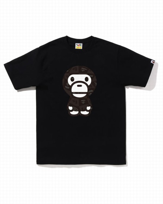 Bape Distortion Big Milo Tricko Panske Čierne | SK-0638