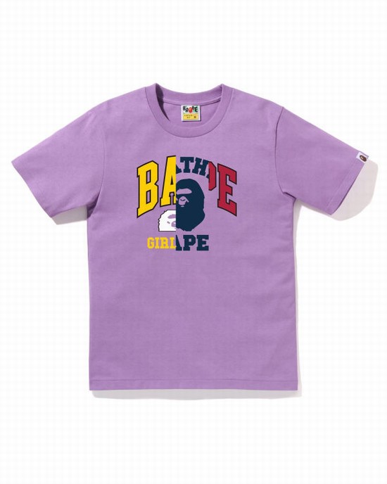 Bape Docking Grafika Tricko Damske Nachový | SK-4268