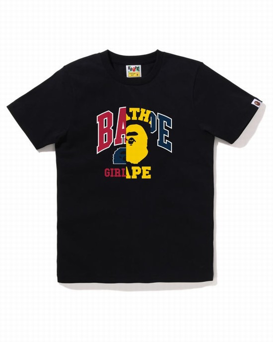 Bape Docking Grafika Tricko Damske Čierne | SK-3781
