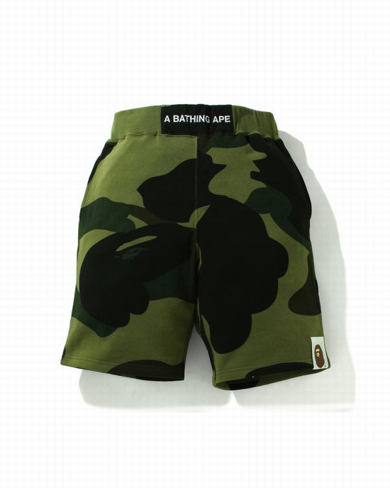 Bape Giant 1st Camo Siroke Topanky Fit Sortky Panske Zelene | SK-9051