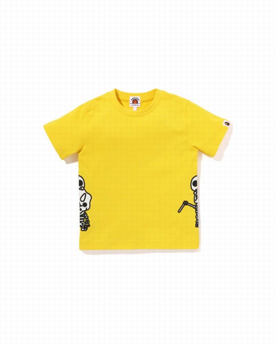 Bape Glow In The Dark Bone Dinosaur Tricko Detske Žlté | SK-0325