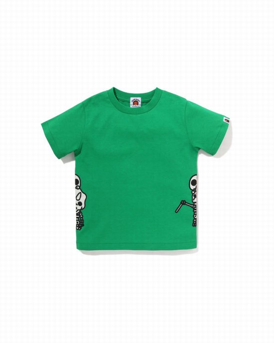 Bape Glow In The Dark Bone Dinosaur Tricko Detske Svetlo Zelene | SK-2416