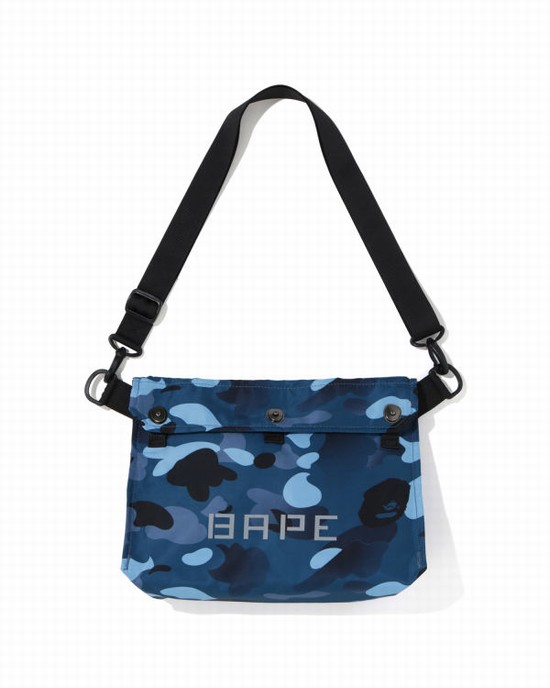Bape Gradation Camo Taška Cez Rameno Panske Modre | SK-2358